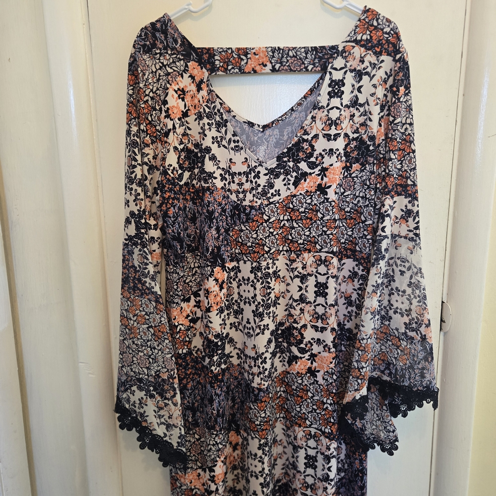 Floral Print Women's Dress Stevie Nicks Vibe